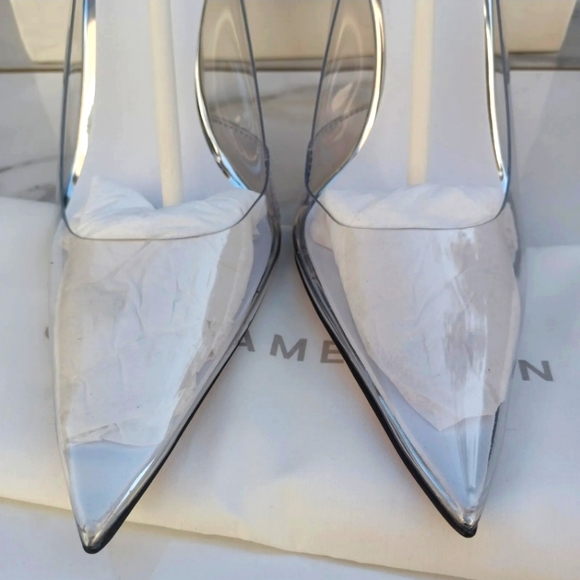 NEW Good American Cinderella Clear Pump Heels Women's Size 9 Cinder-f-ing-rella - Picture 5 of 10